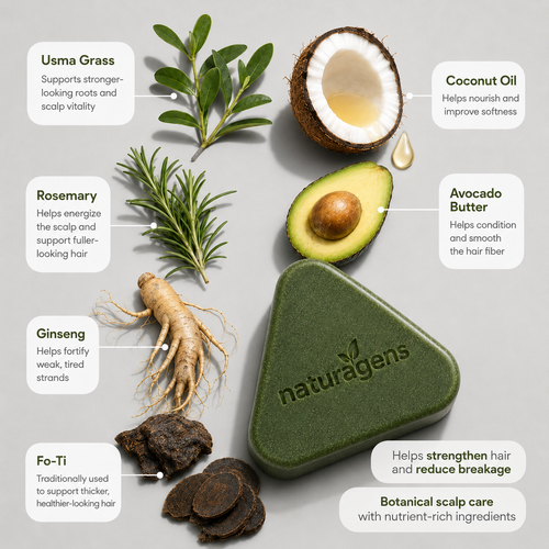 Usma Grass Strengthening Shampoo Bar